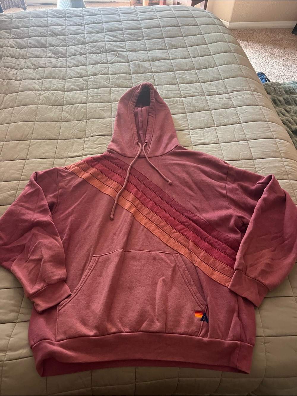 Aviator Nation Pink Hoodie & Sweatpants Set Size Medium - Picture 2 of 5